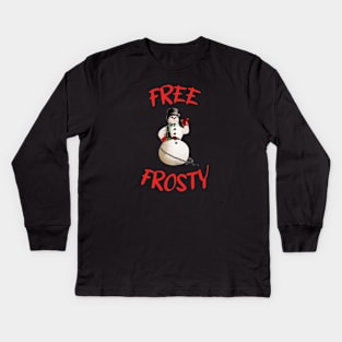 Free Frosty Christmas with the Xmas Kranks Kids Long Sleeve T-Shirt